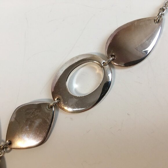 Alfani Mod Pendant Necklace 3 Strand Silver Tone Metal Chain Adjustable length - Picture 5 of 9